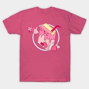 Strawberry milk illustration T-Shirt